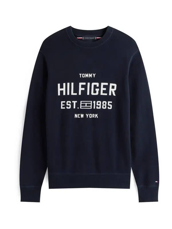 TOMMY HILFIGER TOMMY HILFIGER Pulover 'ATHLEISURE'  tamno plava / bijela