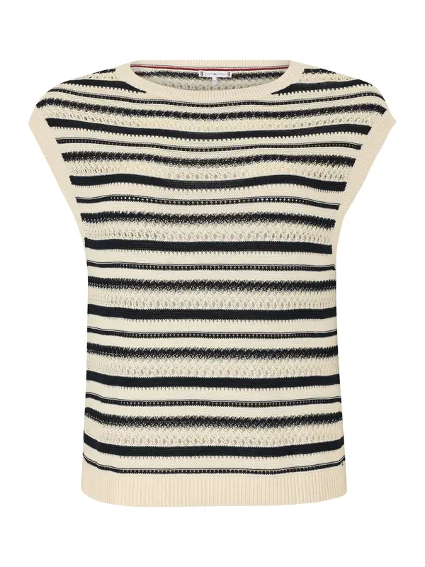 TOMMY HILFIGER TOMMY HILFIGER Pulover  bež / crna