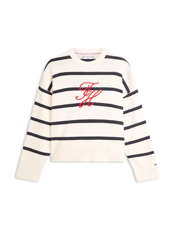 TOMMY HILFIGER TOMMY HILFIGER Pulover  bež / crvena / crna