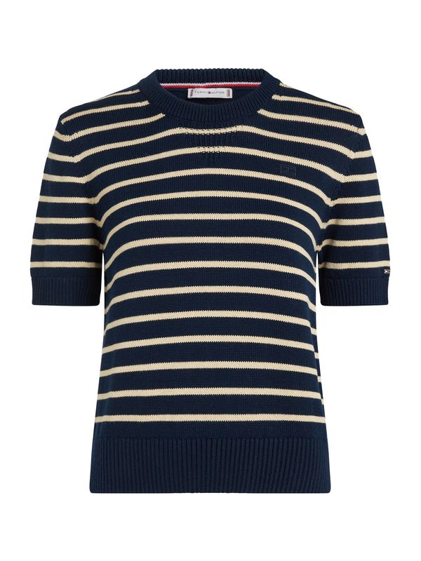 TOMMY HILFIGER TOMMY HILFIGER Pulover  bež / mornarsko plava