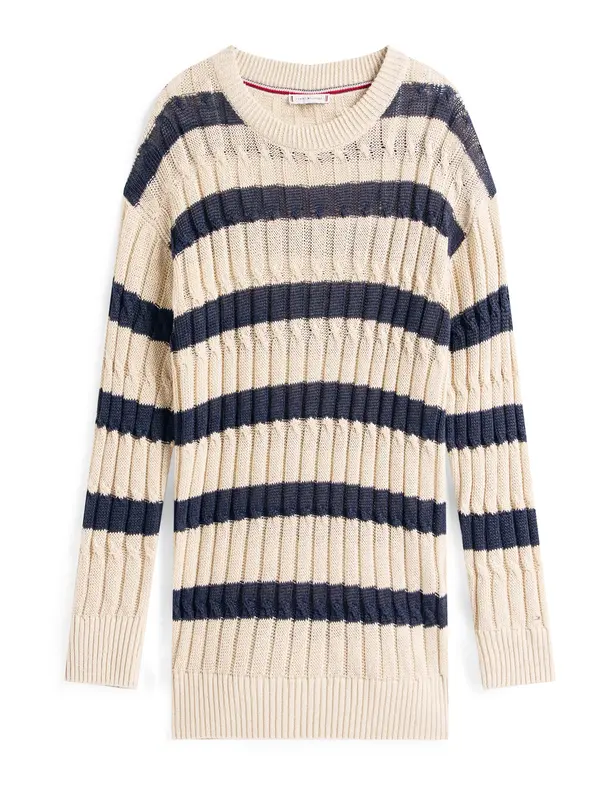 TOMMY HILFIGER TOMMY HILFIGER Pulover  bež / morsko plava