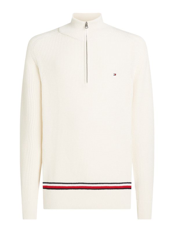 TOMMY HILFIGER TOMMY HILFIGER Pulover  boja slonovače / morsko plava / crvena