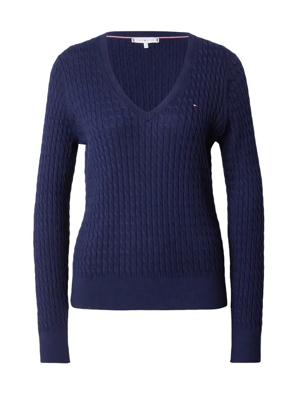 TOMMY HILFIGER TOMMY HILFIGER Pulover 'Cable'  mornarsko plava / tamno plava / crvena / bijela