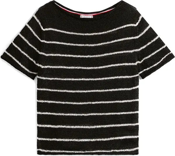 TOMMY HILFIGER TOMMY HILFIGER Pulover  crna / bijela