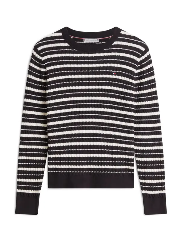 TOMMY HILFIGER TOMMY HILFIGER Pulover  crna / bijela