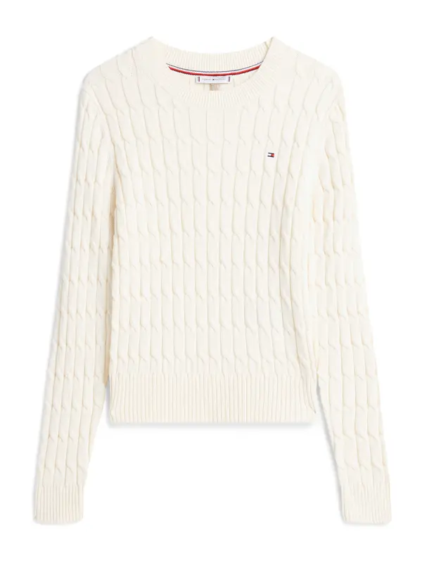 TOMMY HILFIGER TOMMY HILFIGER Pulover  ecru/prljavo bijela