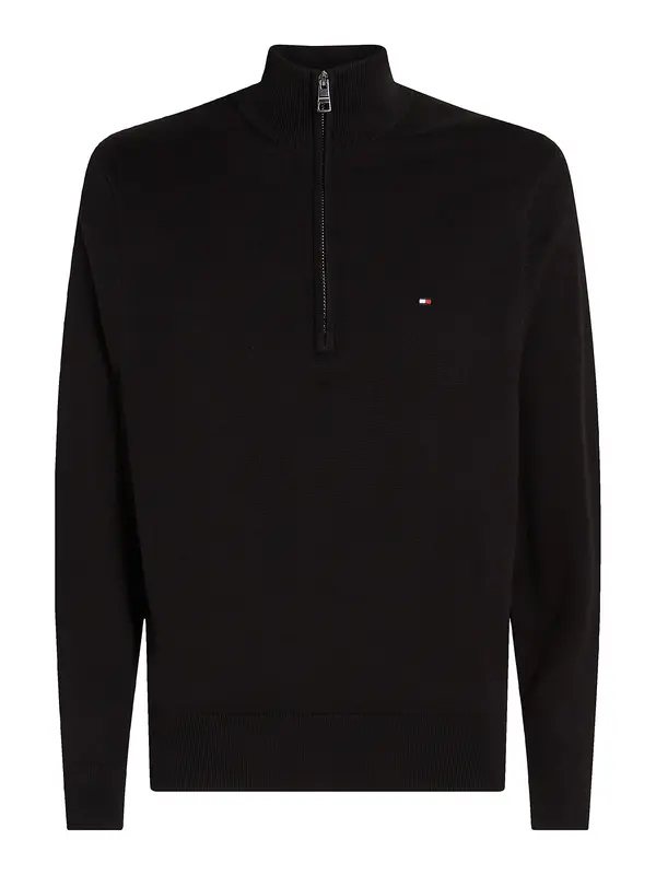 TOMMY HILFIGER TOMMY HILFIGER Pulover 'ESSENTIAL'  crvena / crna / bijela