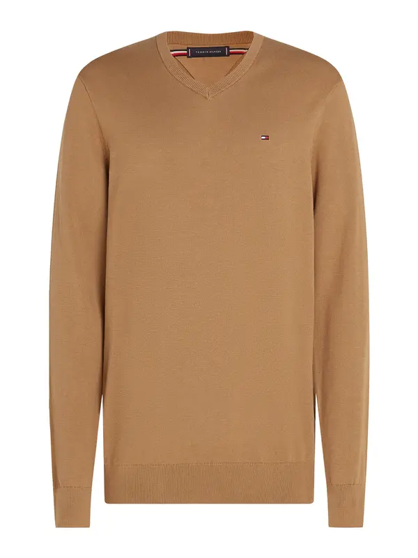 TOMMY HILFIGER TOMMY HILFIGER Pulover 'ESSENTIAL'  kaki