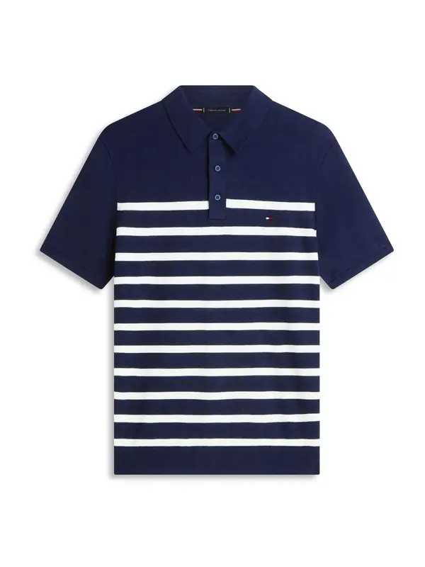 TOMMY HILFIGER TOMMY HILFIGER Pulover 'Essential'  morsko plava / bijela