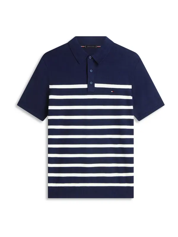 TOMMY HILFIGER TOMMY HILFIGER Pulover 'Essential'  morsko plava / bijela