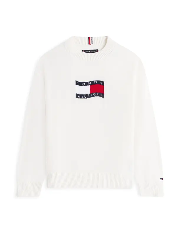 TOMMY HILFIGER TOMMY HILFIGER Pulover  mornarsko plava / crvena / bijela / bijela