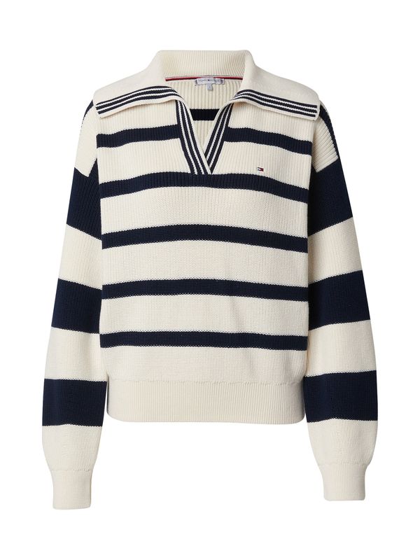 TOMMY HILFIGER TOMMY HILFIGER Pulover  mornarsko plava / vuneno bijela