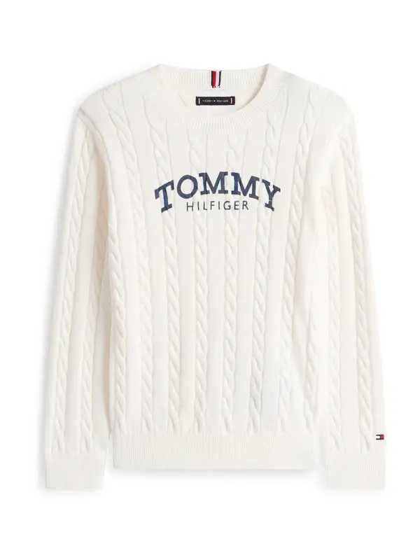 TOMMY HILFIGER TOMMY HILFIGER Pulover  morsko plava / bijela