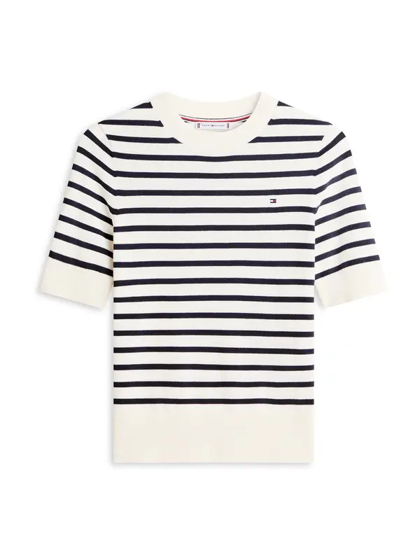 TOMMY HILFIGER TOMMY HILFIGER Pulover  morsko plava / bijela