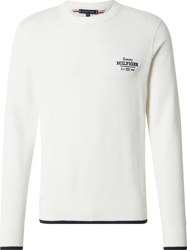 TOMMY HILFIGER TOMMY HILFIGER Pulover  morsko plava / bijela