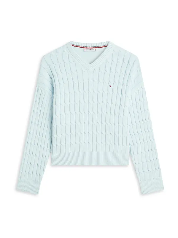 TOMMY HILFIGER TOMMY HILFIGER Pulover  nebesko plava