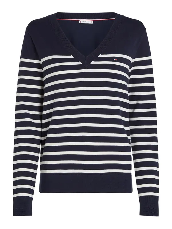 TOMMY HILFIGER TOMMY HILFIGER Pulover  plava / bijela