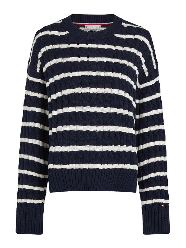 TOMMY HILFIGER TOMMY HILFIGER Pulover  plava / bijela