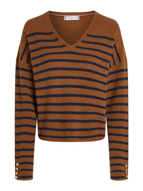 TOMMY HILFIGER TOMMY HILFIGER Pulover  smeđa / crna