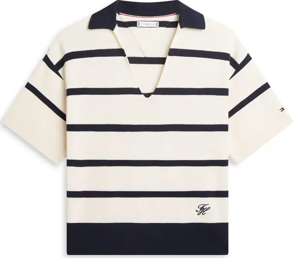 TOMMY HILFIGER TOMMY HILFIGER Pulover  svijetlobež / mornarsko plava