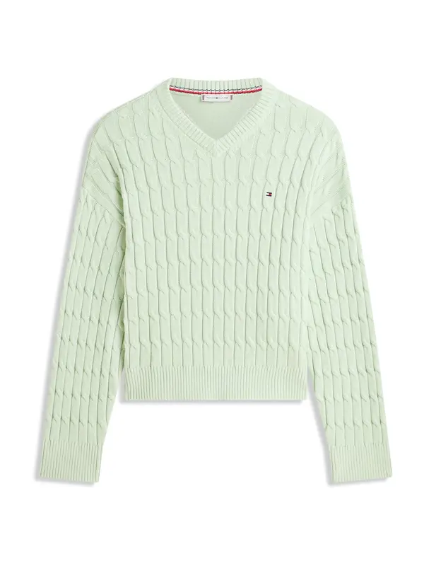 TOMMY HILFIGER TOMMY HILFIGER Pulover  svijetlozelena