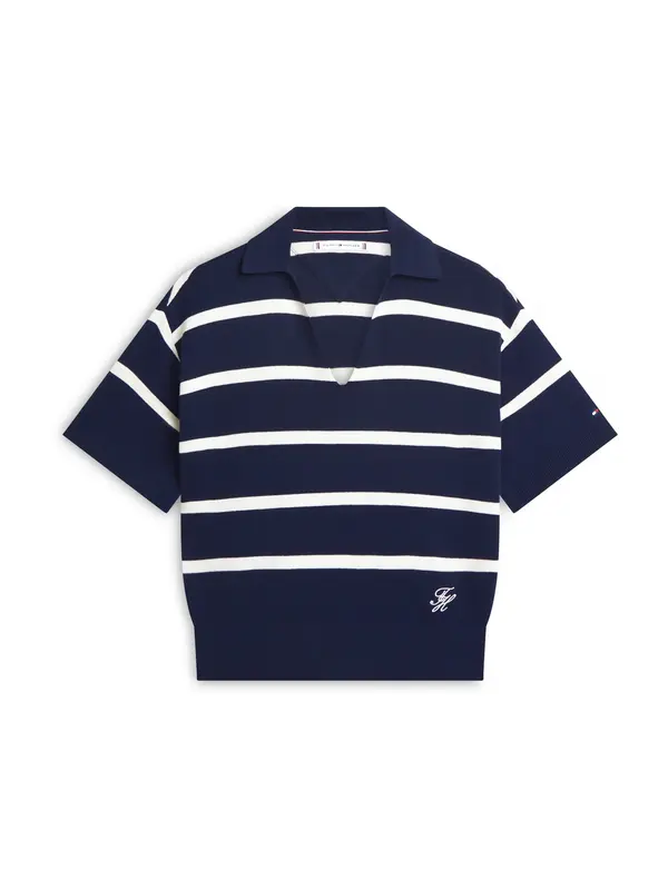 TOMMY HILFIGER TOMMY HILFIGER Pulover  tamno plava / bijela