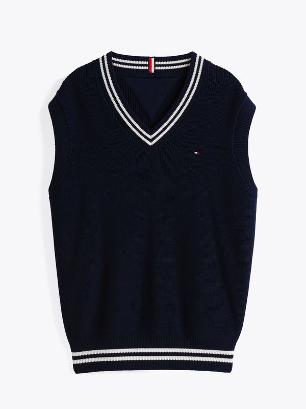 TOMMY HILFIGER TOMMY HILFIGER Pulover  tamno plava / bijela