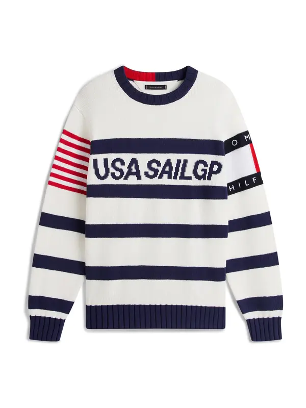 TOMMY HILFIGER TOMMY HILFIGER Pulover 'US SAILGP'  morsko plava / mornarsko plava / crvena / prljavo bijela
