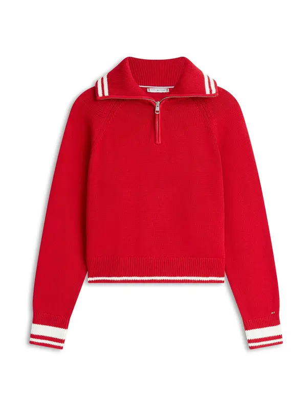TOMMY HILFIGER TOMMY HILFIGER Pulover 'Varsity'  crvena / bijela
