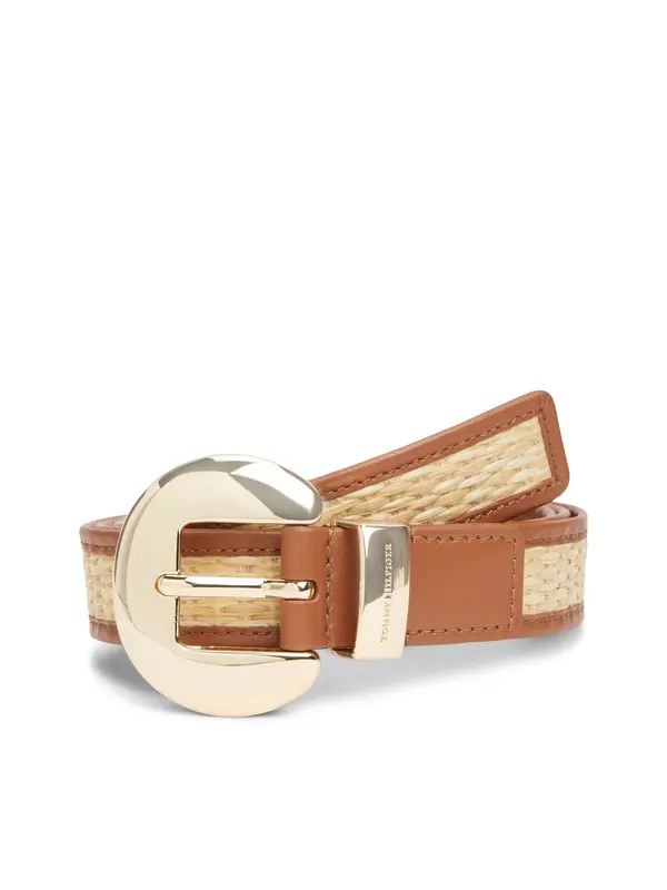 TOMMY HILFIGER TOMMY HILFIGER Remen  bež / konjak / zlatna