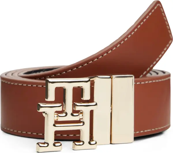TOMMY HILFIGER TOMMY HILFIGER Remen  smeđa / zlatna / crna