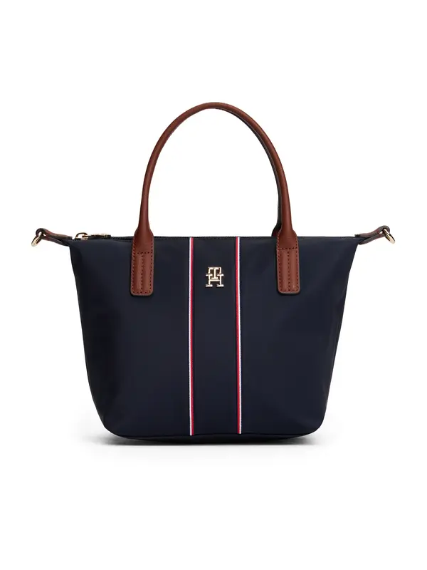 TOMMY HILFIGER TOMMY HILFIGER Ručna torbica  tamno plava / karamela / svijetlo crvena / bijela