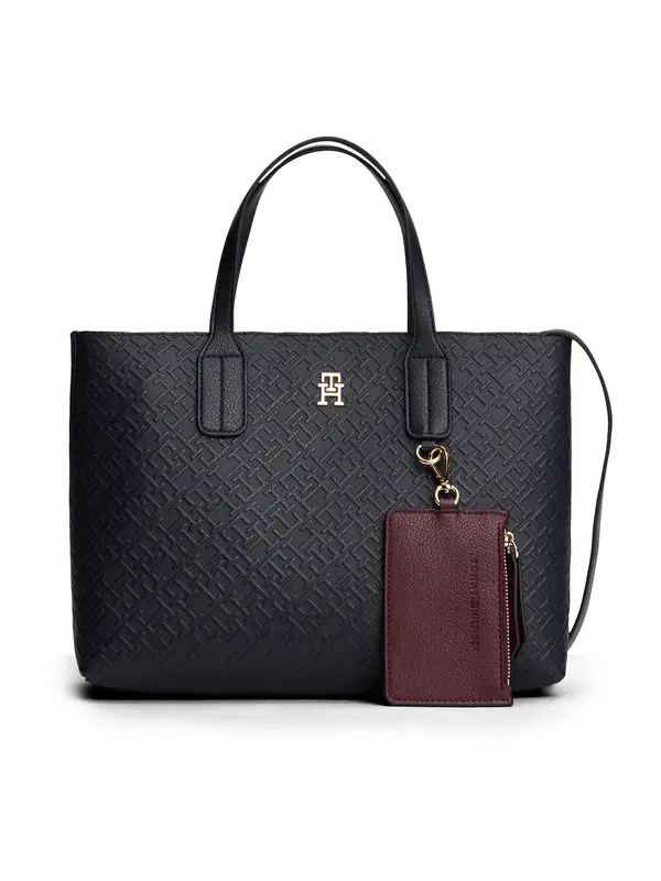 TOMMY HILFIGER TOMMY HILFIGER Ručna torbica  tamno plava / rubin crvena