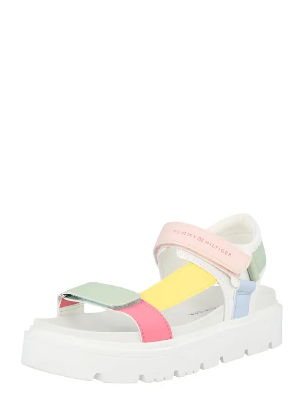 TOMMY HILFIGER TOMMY HILFIGER Sandale 'Claire'  svijetloplava / žuta / svijetlozelena / roza