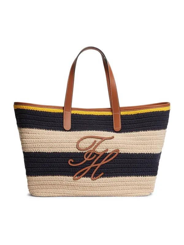 TOMMY HILFIGER TOMMY HILFIGER Shopper torba  bež / mornarsko plava
