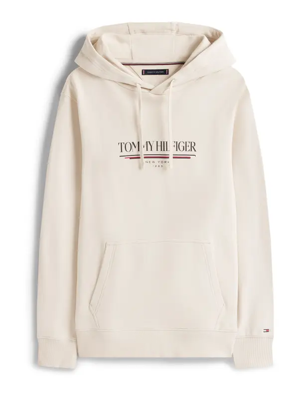 TOMMY HILFIGER TOMMY HILFIGER Sweater majica 'BRAND LOVE'  ecru/prljavo bijela / crvena / crna / bijela