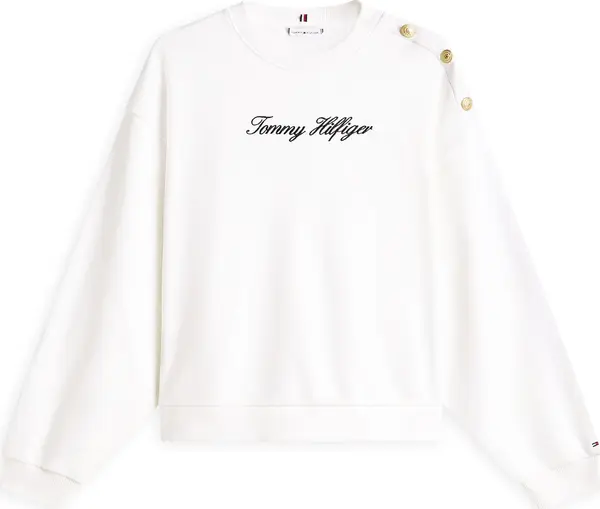 TOMMY HILFIGER TOMMY HILFIGER Sweater majica  crna / bijela
