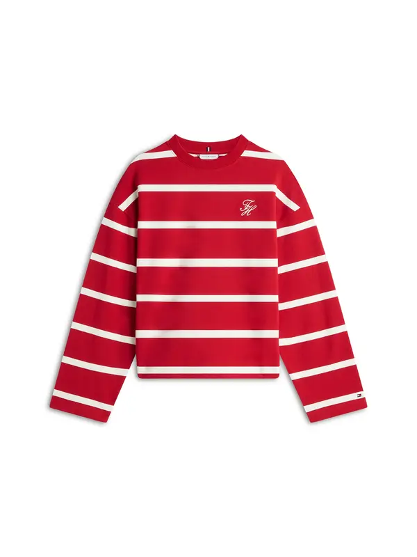 TOMMY HILFIGER TOMMY HILFIGER Sweater majica  crvena / bijela