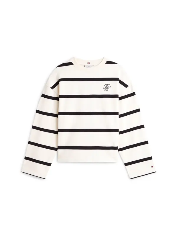 TOMMY HILFIGER TOMMY HILFIGER Sweater majica  ecru/prljavo bijela / crna