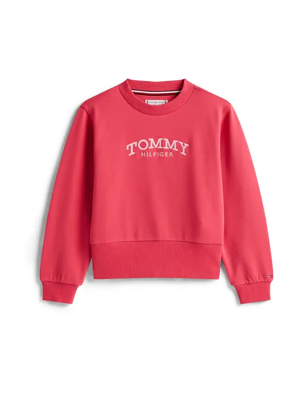 TOMMY HILFIGER TOMMY HILFIGER Sweater majica  lubenica roza / prljavo bijela