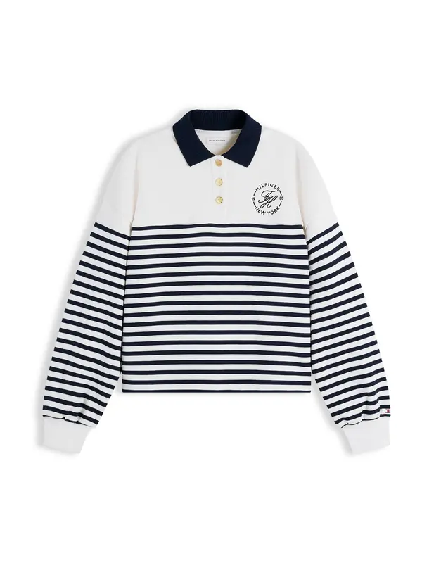 TOMMY HILFIGER TOMMY HILFIGER Sweater majica  mornarsko plava / bijela