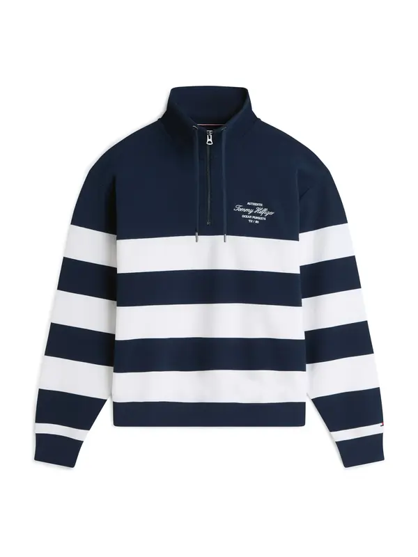 TOMMY HILFIGER TOMMY HILFIGER Sweater majica  mornarsko plava / bijela