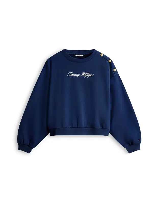 TOMMY HILFIGER TOMMY HILFIGER Sweater majica  mornarsko plava / bijela