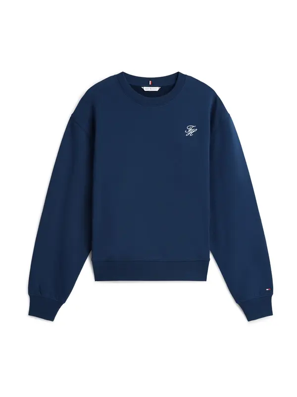 TOMMY HILFIGER TOMMY HILFIGER Sweater majica  morsko plava / bijela