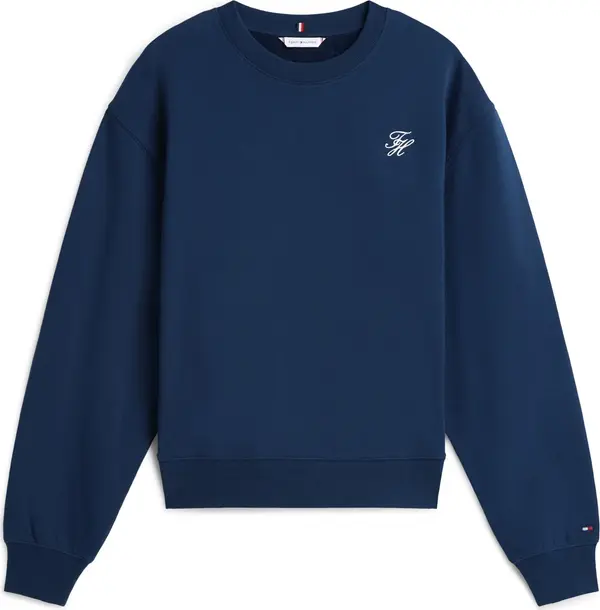 TOMMY HILFIGER TOMMY HILFIGER Sweater majica  morsko plava / bijela