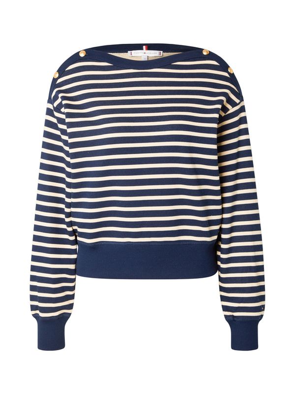 TOMMY HILFIGER TOMMY HILFIGER Sweater majica  morsko plava / bijela