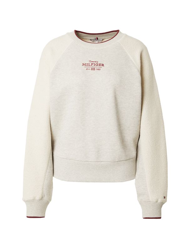 TOMMY HILFIGER TOMMY HILFIGER Sweater majica 'REG'  boja pijeska / bijela