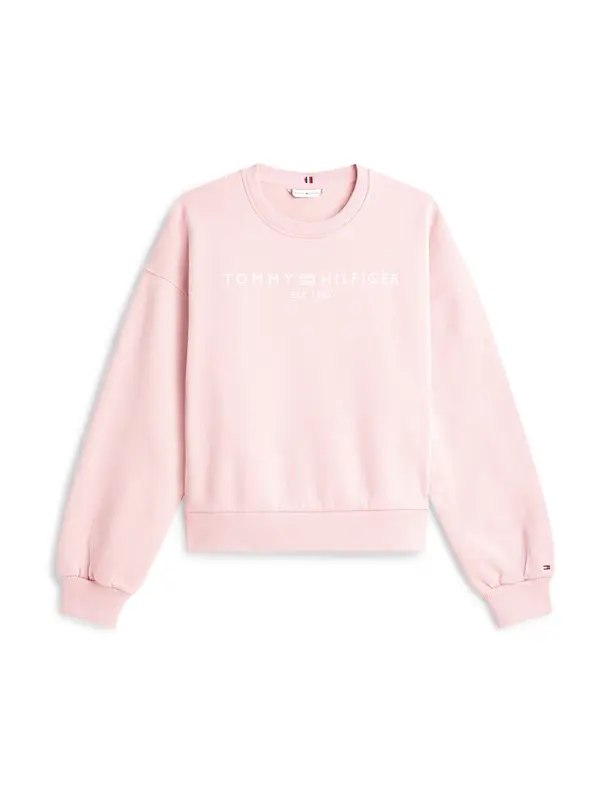 TOMMY HILFIGER TOMMY HILFIGER Sweater majica  roza / bijela
