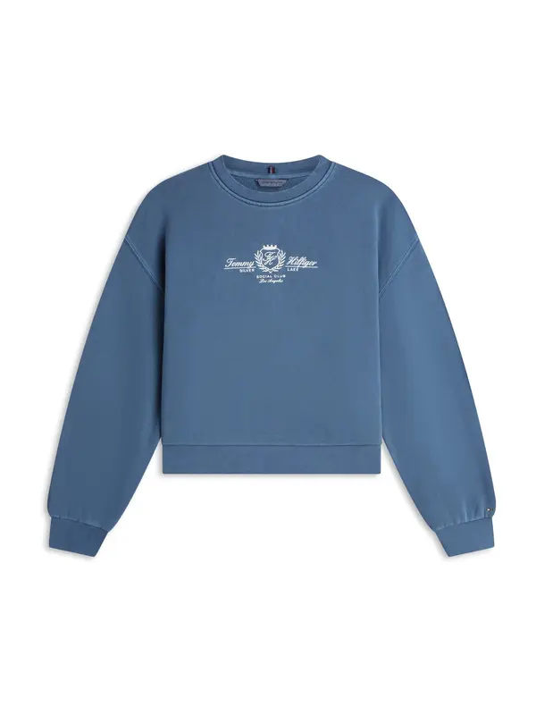 TOMMY HILFIGER TOMMY HILFIGER Sweater majica  safirno plava / bijela