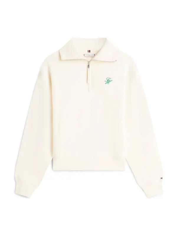 TOMMY HILFIGER TOMMY HILFIGER Sweater majica  svijetlobež / zelena
